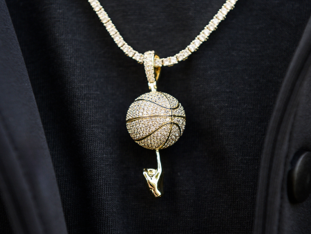 Iced Basketball Pendant Fashion