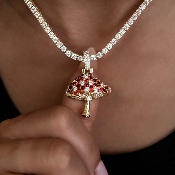 Iced Mushroom Pendant For Sale