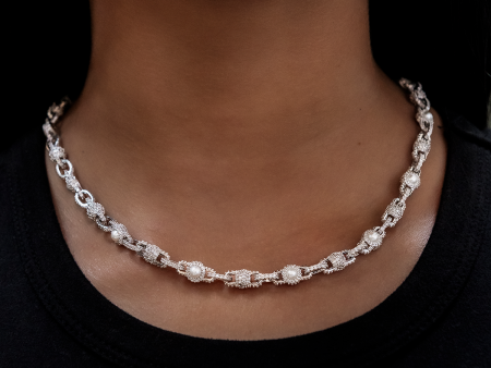 Iced Pearl Box Necklace Sale