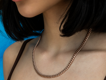 Cuban Link Necklace in Rose Gold- 5mm Fashion