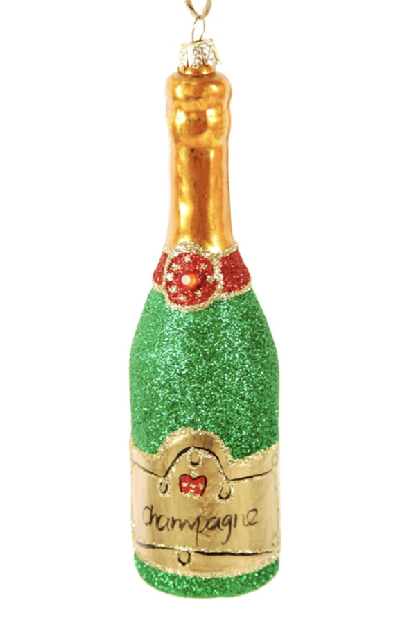 Glass Ornament - Glittered Champagne on Sale