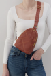 Fern Sling Crossbody Bag - Pebbled Hide Rust Sale