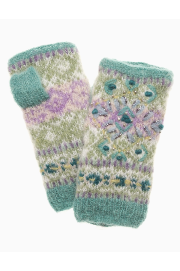 Fairisle Handwarmer - Turquoise Online now