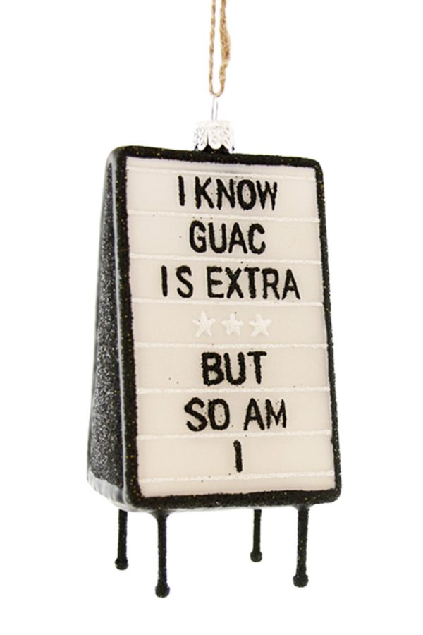 Glass Ornament - Guac is Extra Sign Supply