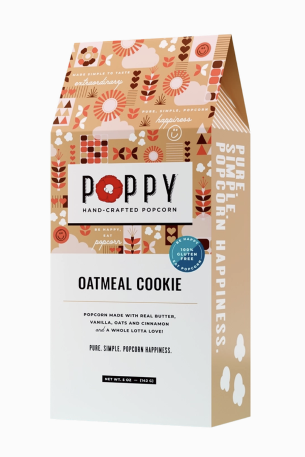 SIDEWALK SALE ITEM - Poppy Popcorn Box - Oatmeal Cookie For Discount