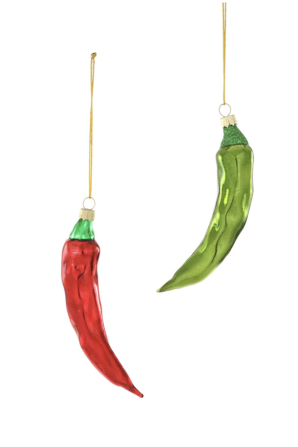 Glass Ornament - Jalapeno Chili Pepper Cheap