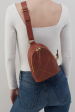 Fern Sling Crossbody Bag - Pebbled Hide Rust Sale