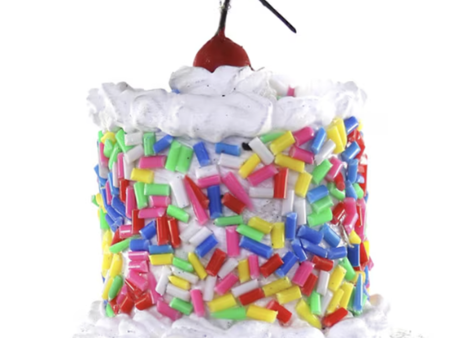 Funky Ornament - Tiny Cake with Sprinkles Supply