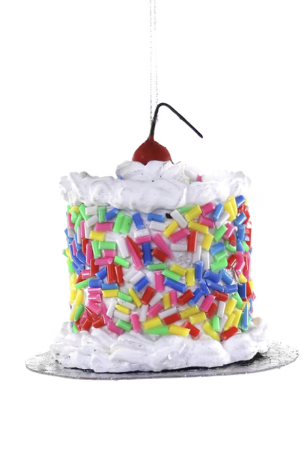 Funky Ornament - Tiny Cake with Sprinkles Supply