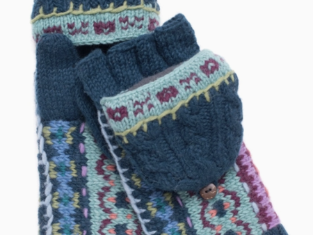 Hardwick Convertible Mittens - Teal Discount