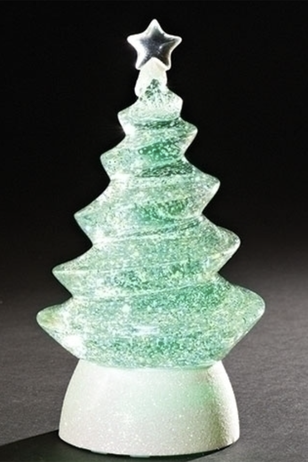 SIDEWALK SALE ITEM - Lighted Green Glitter Water Swirl Tree Hot on Sale