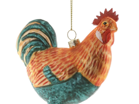 Glass Ornament - Heritage Rooster For Discount