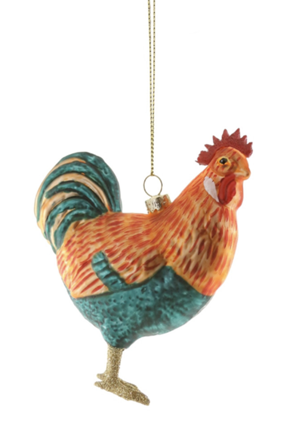 Glass Ornament - Heritage Rooster For Discount